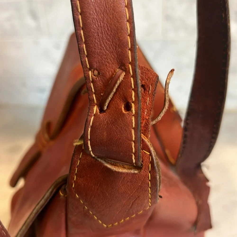 Vintage Frye Shoulder Tote‎ Message Bag As-Is